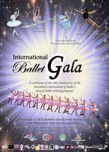 The poster of the ACB Manila international gala. The gala showed that ACB practised what it taught  in the ballet academe.
