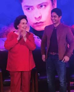 Coco Martin and Susan Roces during the first anniversary presscon for "FPJ's Ang Probinsiyano." The success of the teleserye is a product of good collaboration with the creative team.